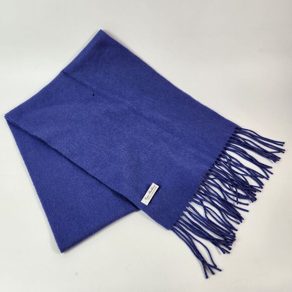 Enzo‎ Mantovani Scarf Wool Cashmere Outdoors Preppy Sustainable Cabincore Luxury - Picture 5 of 8